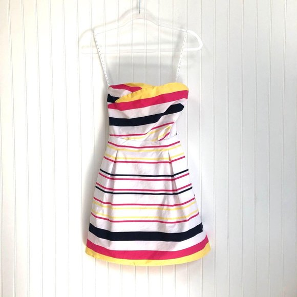 Lilly Pulitzer Felicity Strapless Fit and Flare Striped Dress, Size 2 - Picture 7 of 13